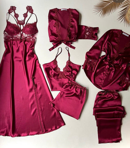 5 Piece Soft Comfortable Night Dress Set - Emirex UAE