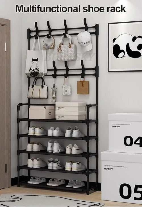 Multi-Layer Shoe and Coat Rack DIY Storage Hanger - Emirex UAE