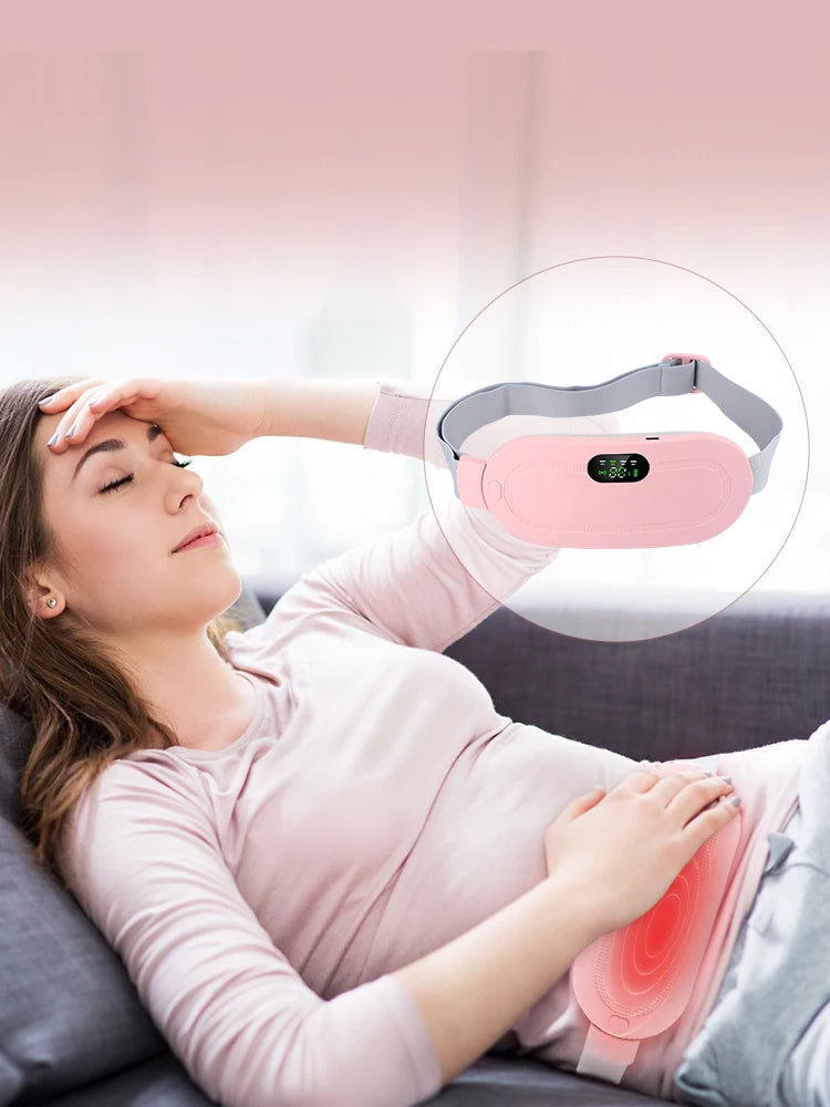 Rechargeable Menstrual Heating Pad Belt Massager - Emirex UAE