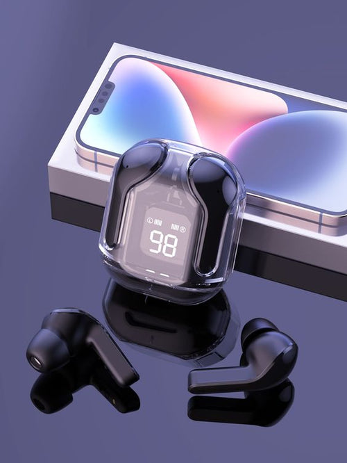 T6 Crystal Transparent Wireless Earphones - Emirex UAE